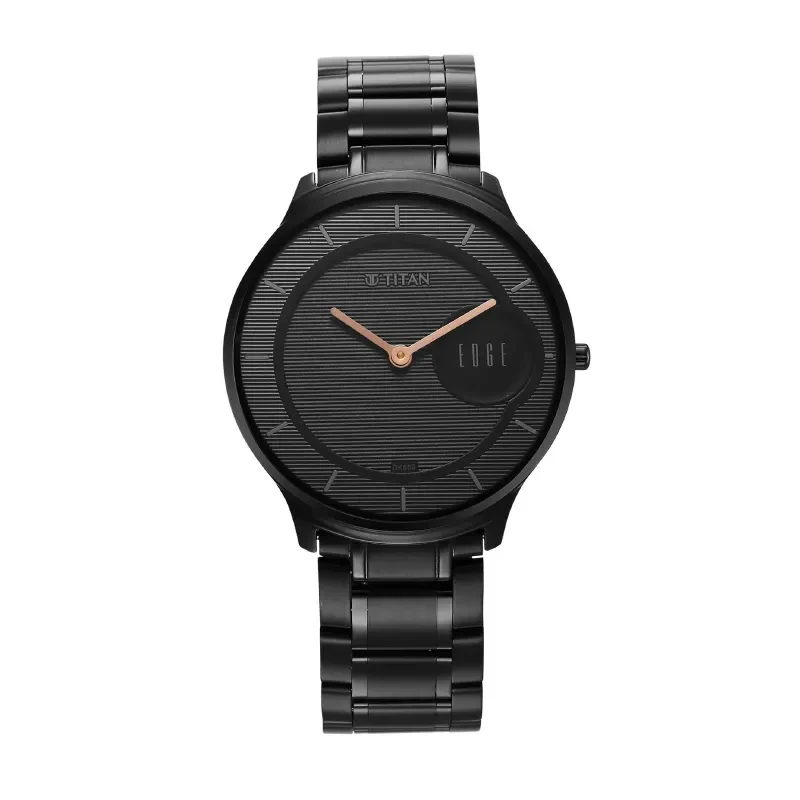 Titan Ultra-Slim Premium Black Dial Men’s Watch- 1843NM03